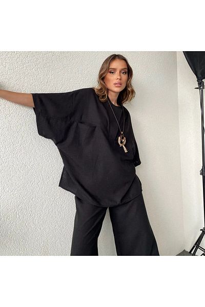 İLKCET MODA Pamut női szett nyaklánc ajándékkal