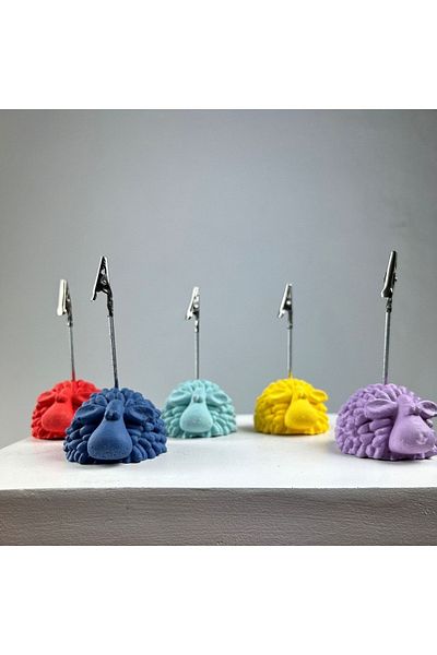 Melouro Lamb Note Holder Set of 5 (coral-gray Blue-lilac-mint - Yellow)