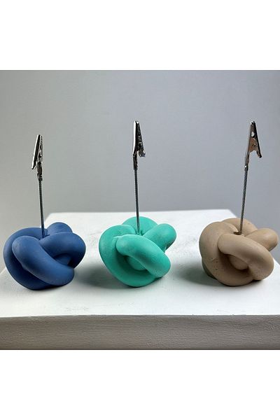Melouro Knot Note Holder Set of 3 (grey Blue-ice Green-paper bag)