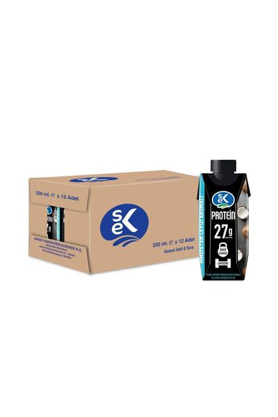 Sek Protein Süt Hindistan Cevizi Aromalı - Laktozsuz - 330 ml X 12