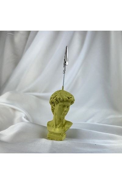 Melouro Mold Green David Sculpture Note Holder, Photo Holder