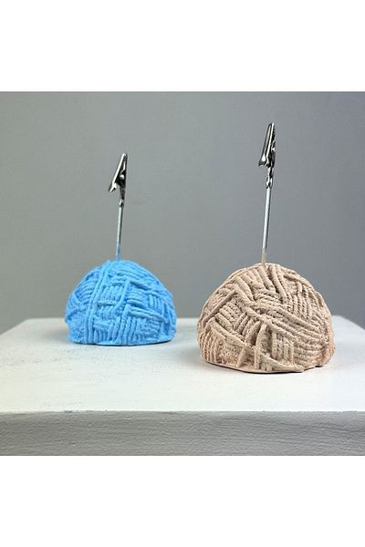 Melouro Ball Tuber Note Holder Set of 2 ( Cream - Light Blue )