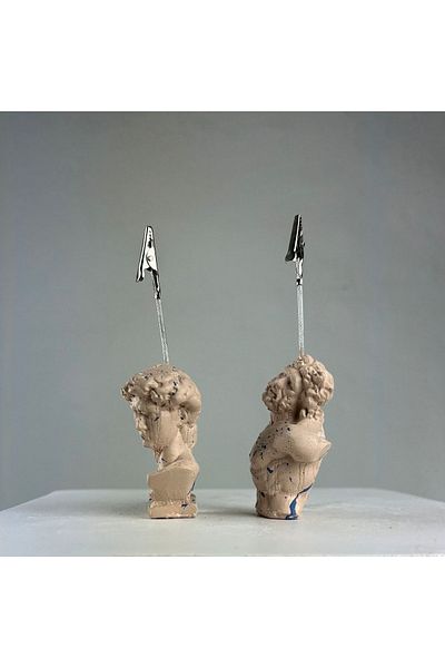 Melouro Cream Laocoon David Splash Note Holder Set of 2
