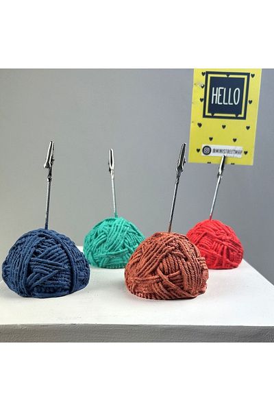 Melouro Ball Tuber Note Holder Set of 4 (coral - Ice Green - Terracota - Gray Blue)