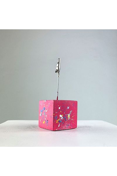 Melouro Fuchsia Cube Splash Note Holder