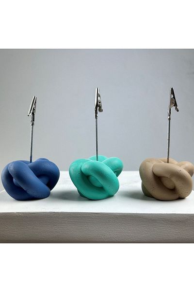 Melouro Knot Note Holder Set of 3 (grey Blue-ice Green-paper bag)