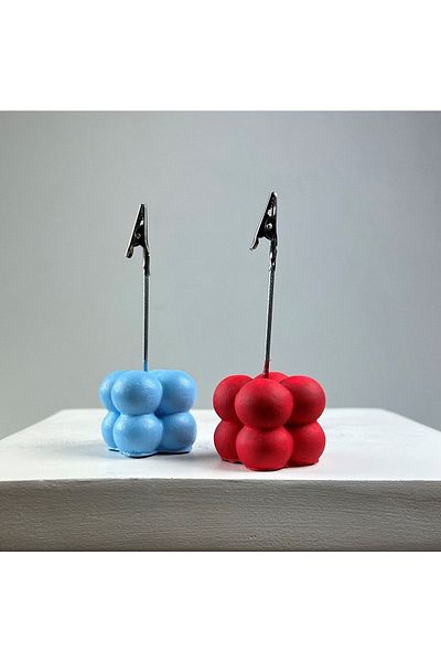 Melouro Bubble Note Holder Set of 2 (Light Blue - Red)