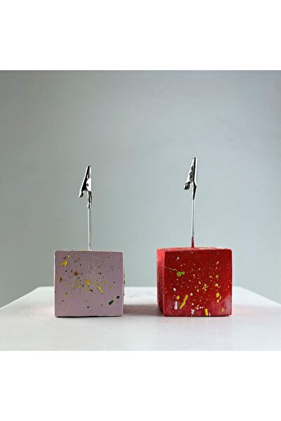 Melouro مجموعة حامل ملاحظات مكعب سبلاش ملون باللون الأحمر والوردي مكونة من قط...
