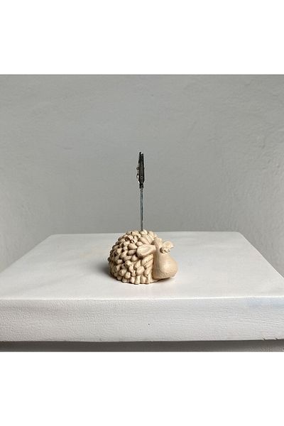 Melouro Cream Lamb Note Holder