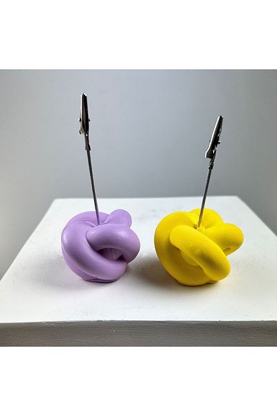 Melouro Knot Note Holder Set of 2 (lilac - Yellow)