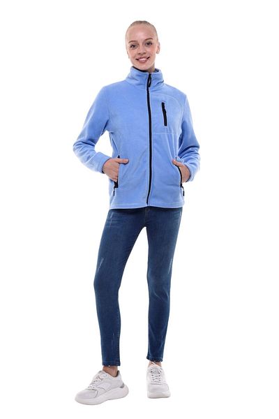 GENIUS STORE Magazin Jachetă sport cu 3 buzunare, cu fermoar complet, pentru femei, KDN-PLR32