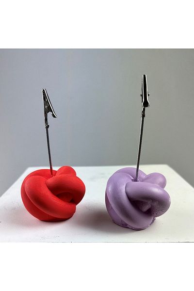 Melouro Knot Note Holder Set of 2 (coral - Lilac)