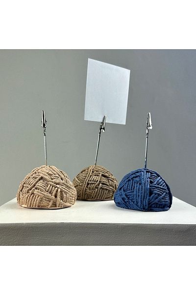 Melouro Ball Tuber Note Holder Set of 3 (grey Blue - Cream - Paper Bag)