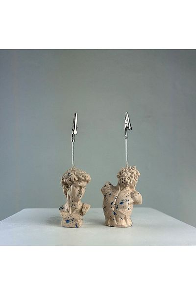 Melouro Cream Laocoon David Splash Note Holder Set of 2