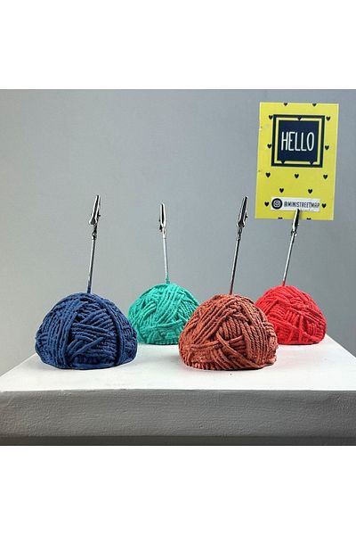 Melouro Ball Tuber Note Holder Set of 4 (coral - Ice Green - Terracota - Gray Blue)
