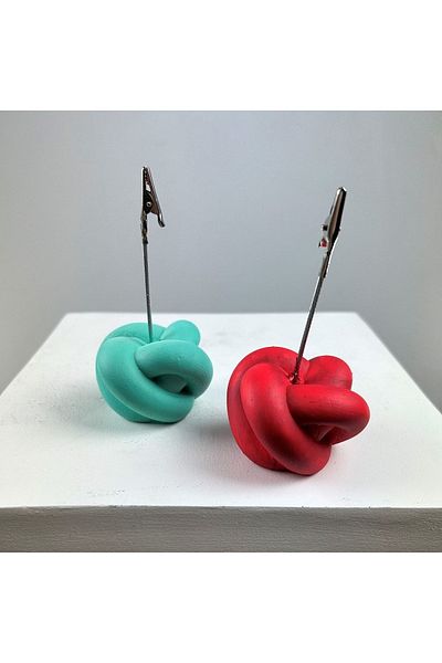 Melouro Knot Note Holder Set of 2 (Ice Green - Red)