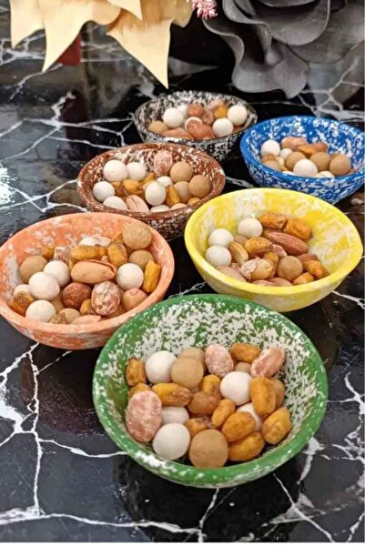 Genel Markalar MimHome 6'lı Seramik Çerezlik Seti 8 cm Renkli Sunumluk Çerez ...