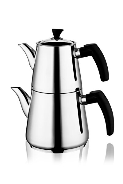 Arzu Çelik Elegant - Elite Orta Boy Çelik Çaydanlık Seti