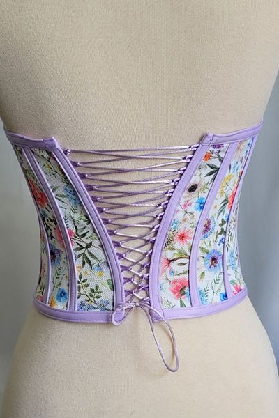 FİYPER Corset cu dantelă cu model de flori liliac Bustieră Mărime gata