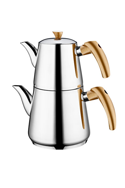 Arzu Çelik - Elegant - Piramit Orta Boy Çaydanlık Takımı