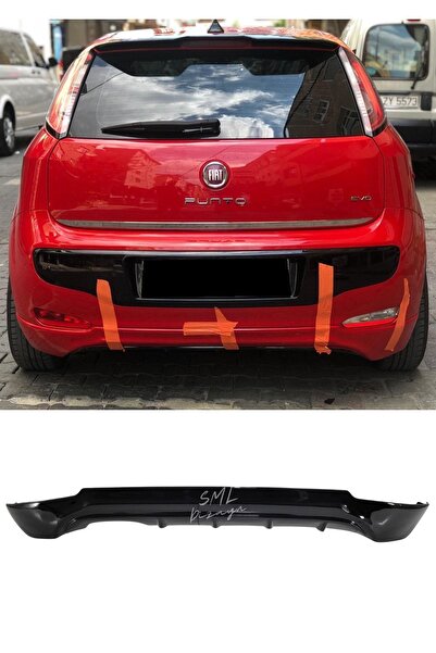 SML Dizayn Fiat Punto Evo Arka Ek-difüzör 2009-2012 (PLASTİK) Punto Evo Arka-difizör-bodykit-ek