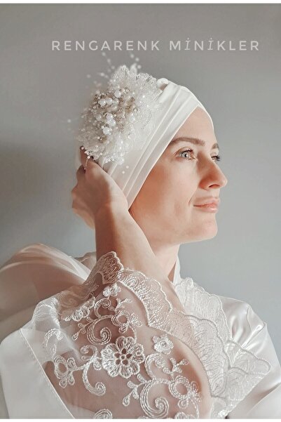 çiğdem kaya design Özel Tasarim Dantel Detaylı Incili Taşlı Anne Lohusa Bonesi