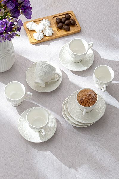 İSTANBUL PORSELEN Hemdem 6-Person Coffee Cup Set