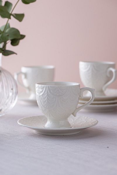 İSTANBUL PORSELEN Mübrem 6-Person Coffee Cup Set