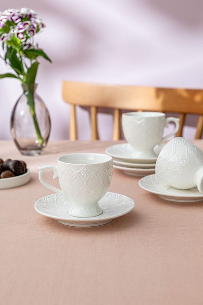 İSTANBUL PORSELEN Mehlika 6-Person Coffee Cup Set