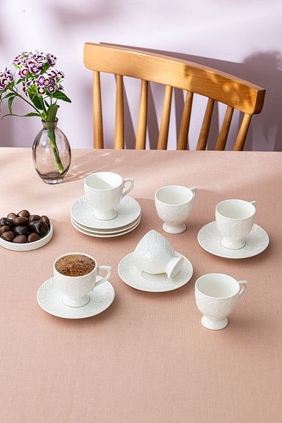 İSTANBUL PORSELEN Mehlika 6-Person Coffee Cup Set