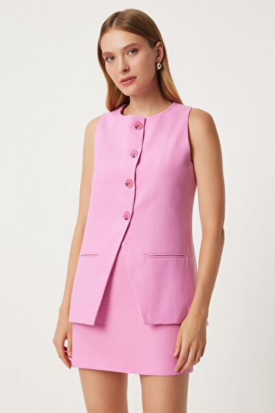 Happiness İstanbul Pink Women's Mini Skirt - Woven, FN03240