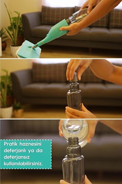 SMARTER Shıny Sprey Mop (BEYAZ) Mop Paspas Temizlik Seti