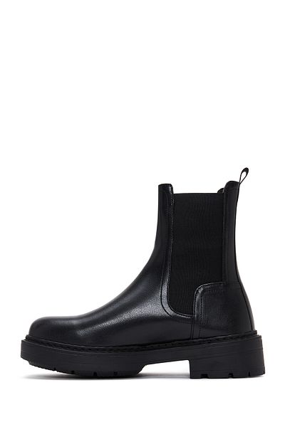 Derimod Black Thick Sole Women's Chelsea Boots - 23wfe400618