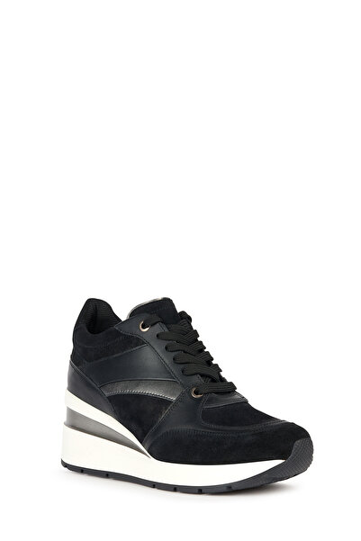 Geox Black Zosma Wedge Women's Sneaker - D368la085tcc9999