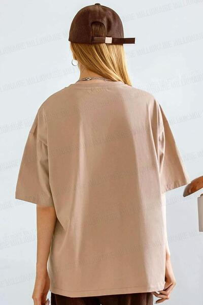 Teenage Millionaire Dámské tričko Camel Basic Plain Oversize Salas Boyfriend bez potisku