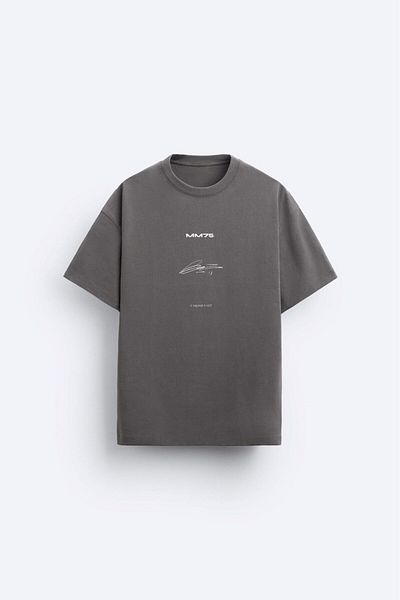 The Champ Clothing Ανδρικό μπλουζάκι Oversize Smoked - Signature Printed