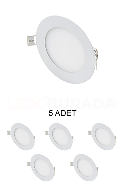 Cata Ct-5144 Slim Led Panel 3w Beyaz - 5’li Paket
