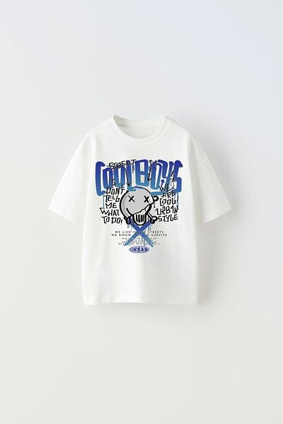 The Champ Clothing Детска тениска с принт в бяла, готина за момчета