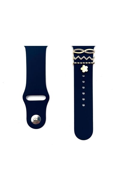 Nezih Case Huawei Watch Fit / Fit 2 / Fit 3 / Fit 4 / Fit 4 Pro Uyumlu Özel Tasarım Parlak Taşlı Kordon Süsü