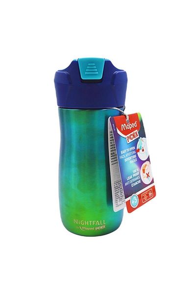 Maped Picnic Nightfall 430 ml Blue Steel Flask with Straw871299