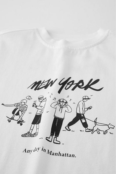 The Champ Clothing Детска тениска с щампа Manhattan Written Activity - бяла - New York Any Day