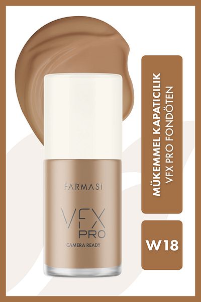 Farmasi Vfx Pro Camera Ready Foundation W18 30 Ml