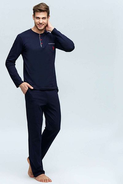 U.S. Polo Assn. Σετ ανδρικής πιτζάμα Navy Blue