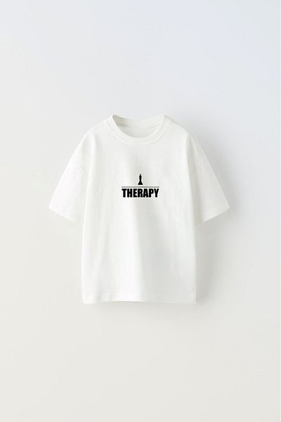 The Champ Clothing Нямам нужда от терапия, просто трябва да играя шах, надписан кралски дизайн, печатни бели детски T-Sh