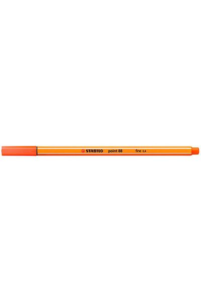 Stabilo 0.4 Mm Felt Tip 88/30 Red Flame Pen - 3 Pieces