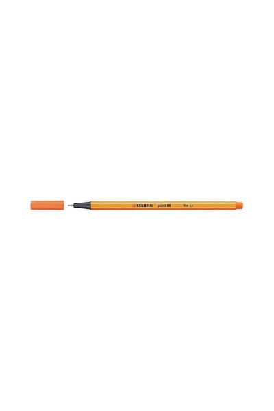 Stabilo 0.4 Mm Felt Tip 88/30 Red Flame Pen - 3 Pieces
