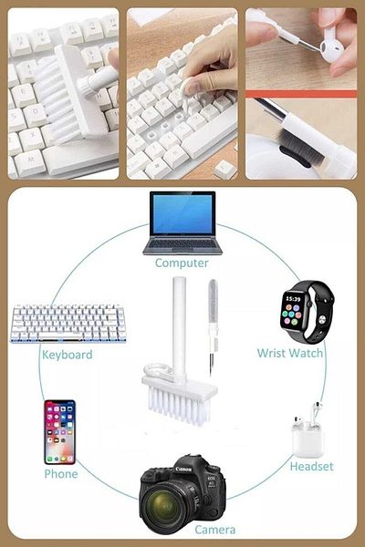 optana 5in1 Wireless Bluetooth Player Headset Keyboard Phone Camera Lens Cleaning Brush Pen