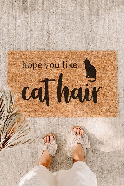 Paspas Yap Hope You Like Cat Hair Cat Door Mat Koko Mat Door Door Mat