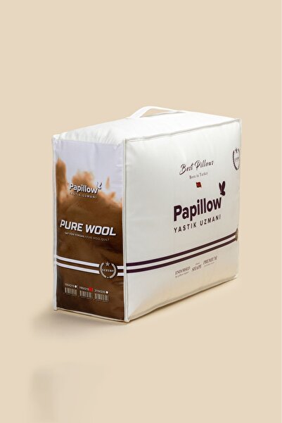 PAPILLOW Luxury Pure Wool Quilt 155x215 Single 100% Pure Wool