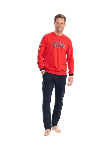 U.S. Polo Assn. Men's 2 Thread Woven 100% Cotton Home Wear Pajamas Set